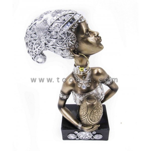 تمثال المرأة الأفريقية مقاس 22*10*32.5