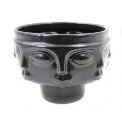 فازة بشكل وجه - أسود. المقاس :17 X 17 X 12.5 CM. المقاس :17 X 17 X 12.5 CM