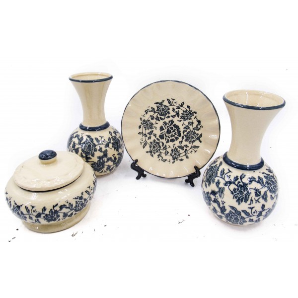 الفازة: 13X13X21 الطبق:20x20x2cm الإناء الخزفي:15X15X12CM الفازة: 13X13X21 الطبق:20x20x2cm الإناء الخزفي:15X15X12CM